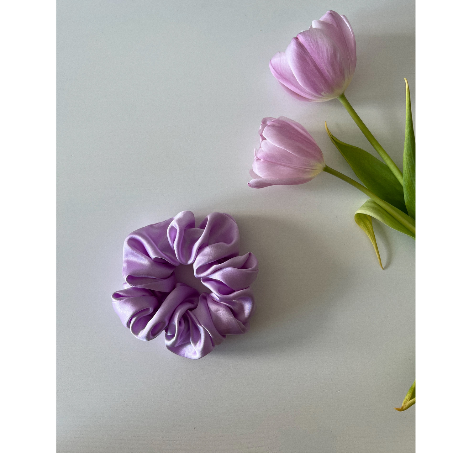 Lilac Pure Silk Scrunchie