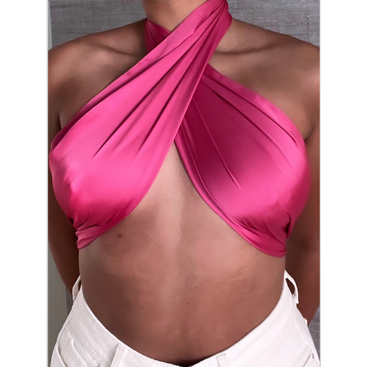 Satin Scarf Top (6 colours)