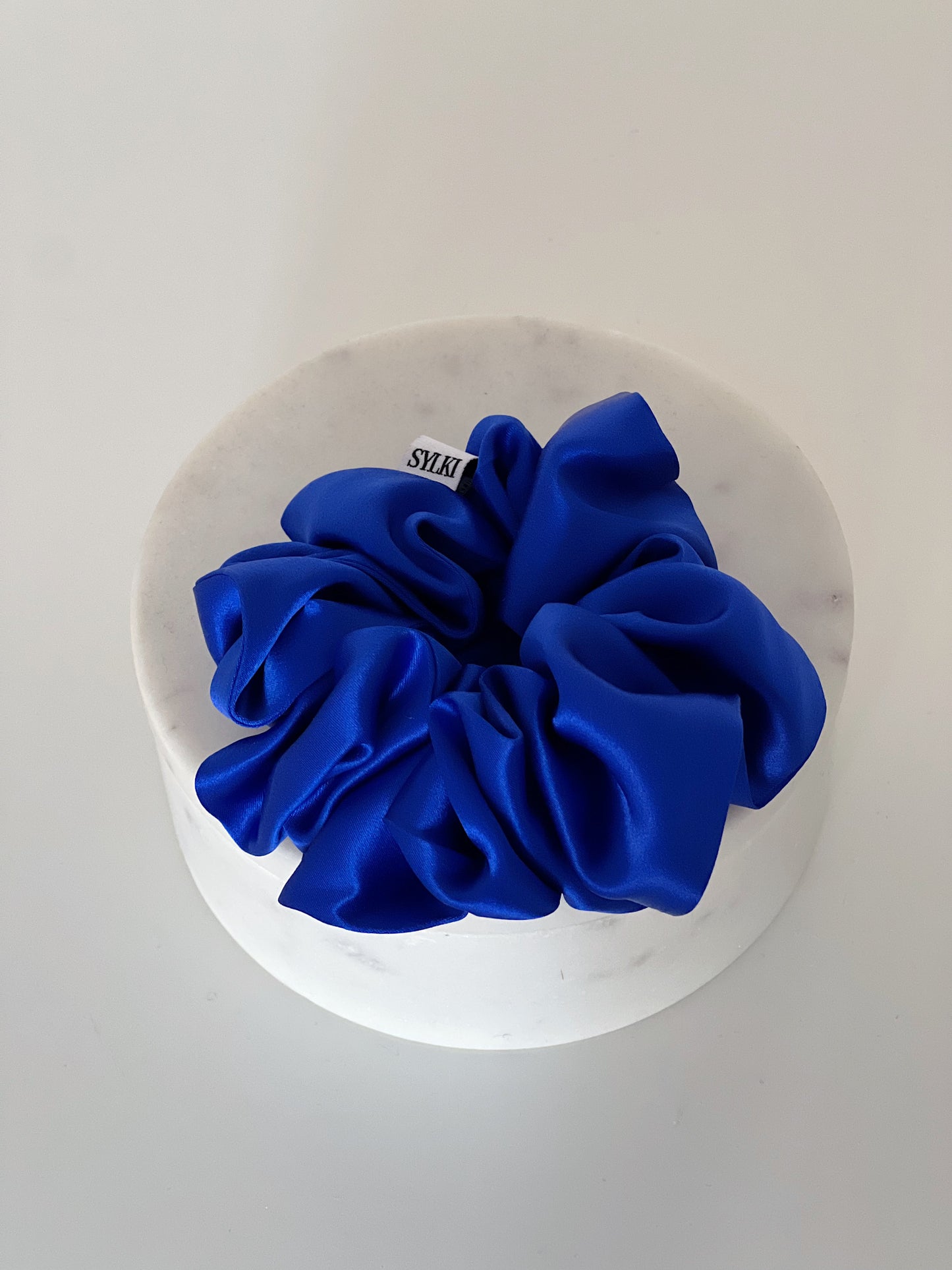 royal blue hairband, silk scrunchie, hair accessories