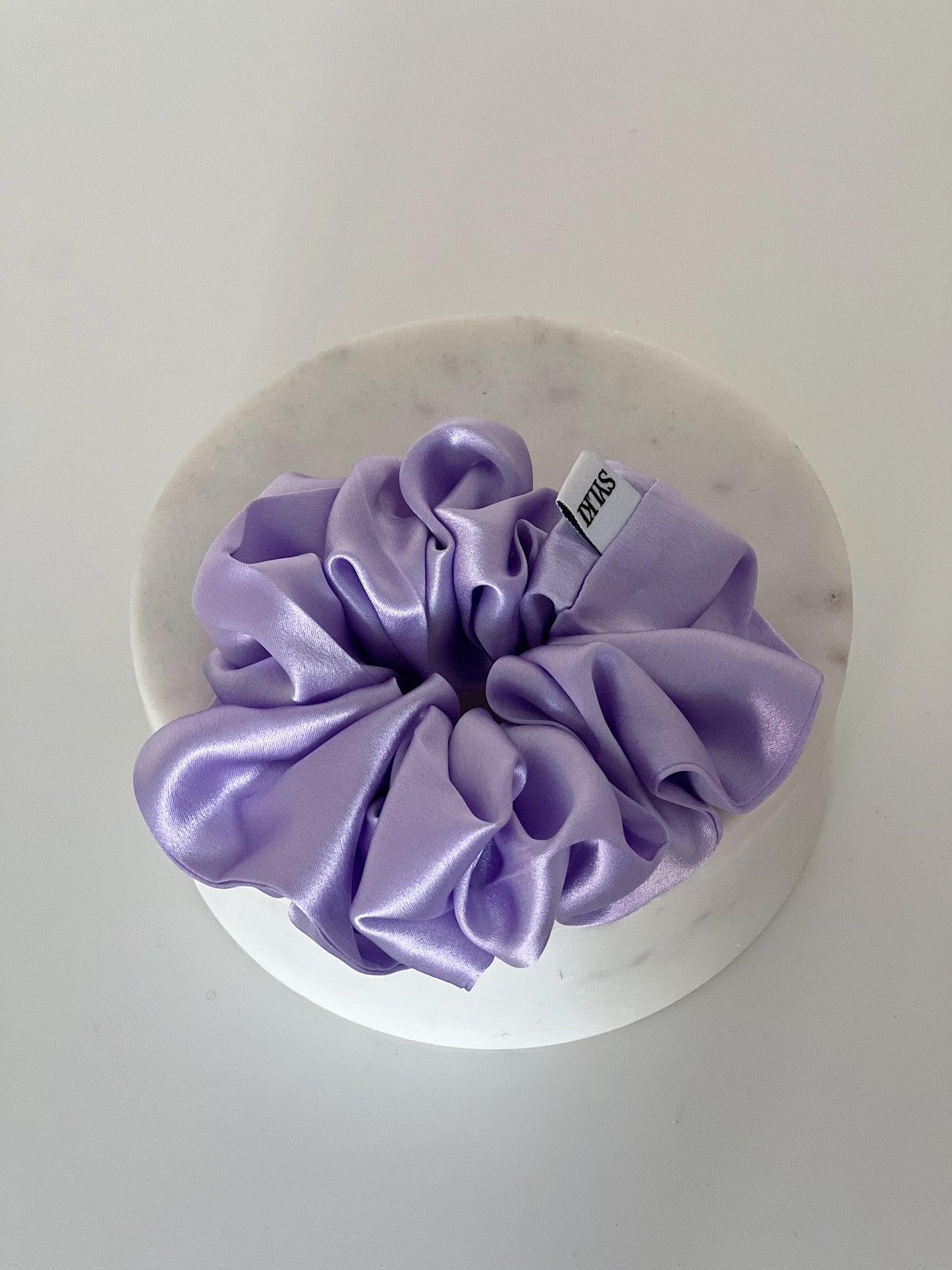 lavender silk scrunchie, lilac scrunchie
